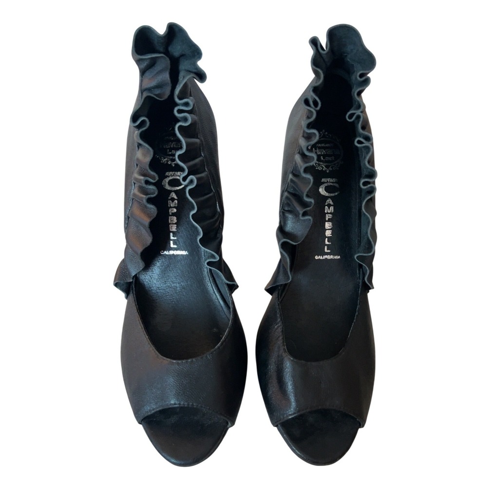 Jeffrey Campbell Michelle Unicorn Peep Toe Heels Leather SZ: 7M - Picture 11 of 11